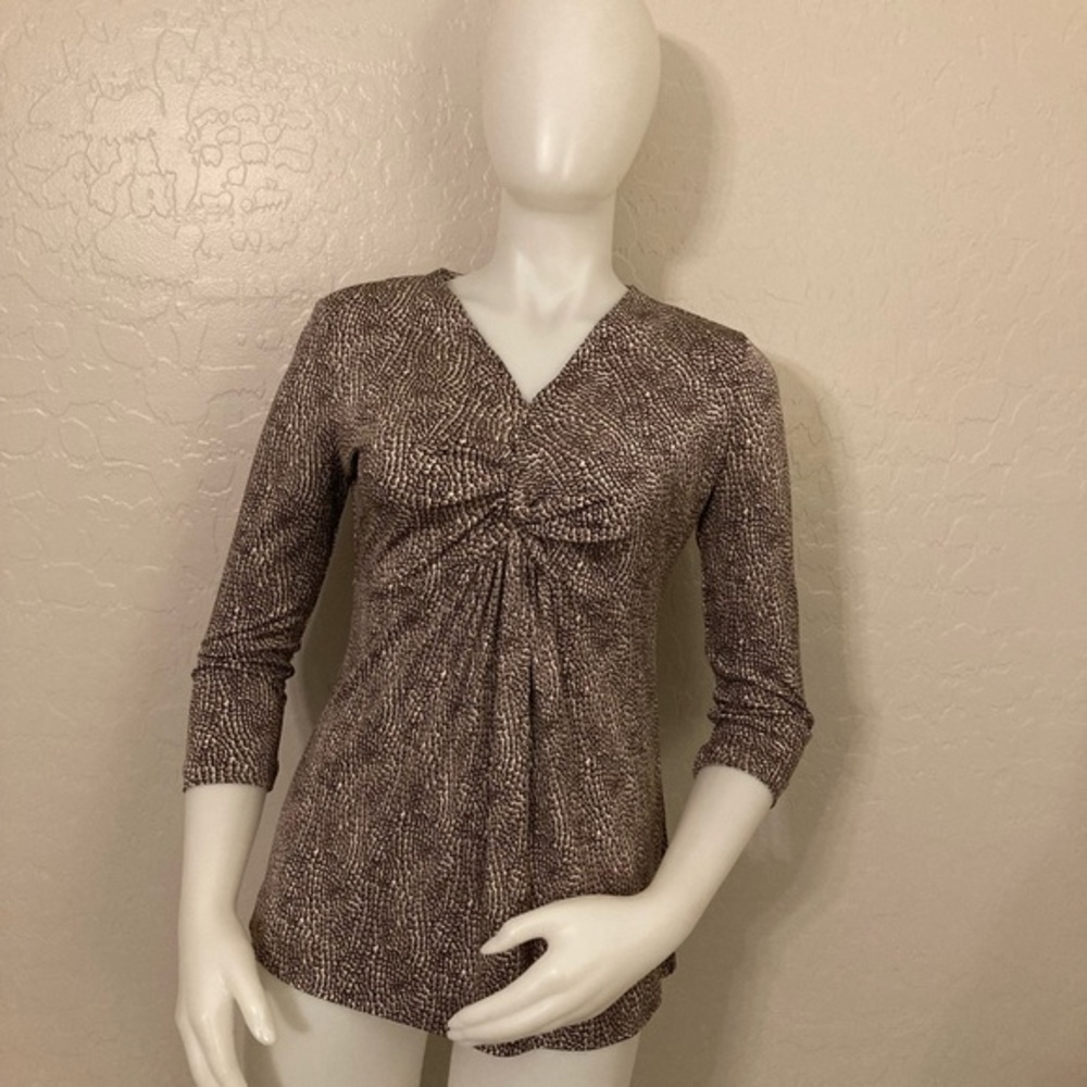 Tory Burch 100% Silk Scale Print Top Size Small